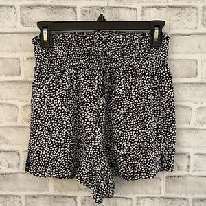 Women’s Abercrombie high waist black/white animal print lightweight shorts XS